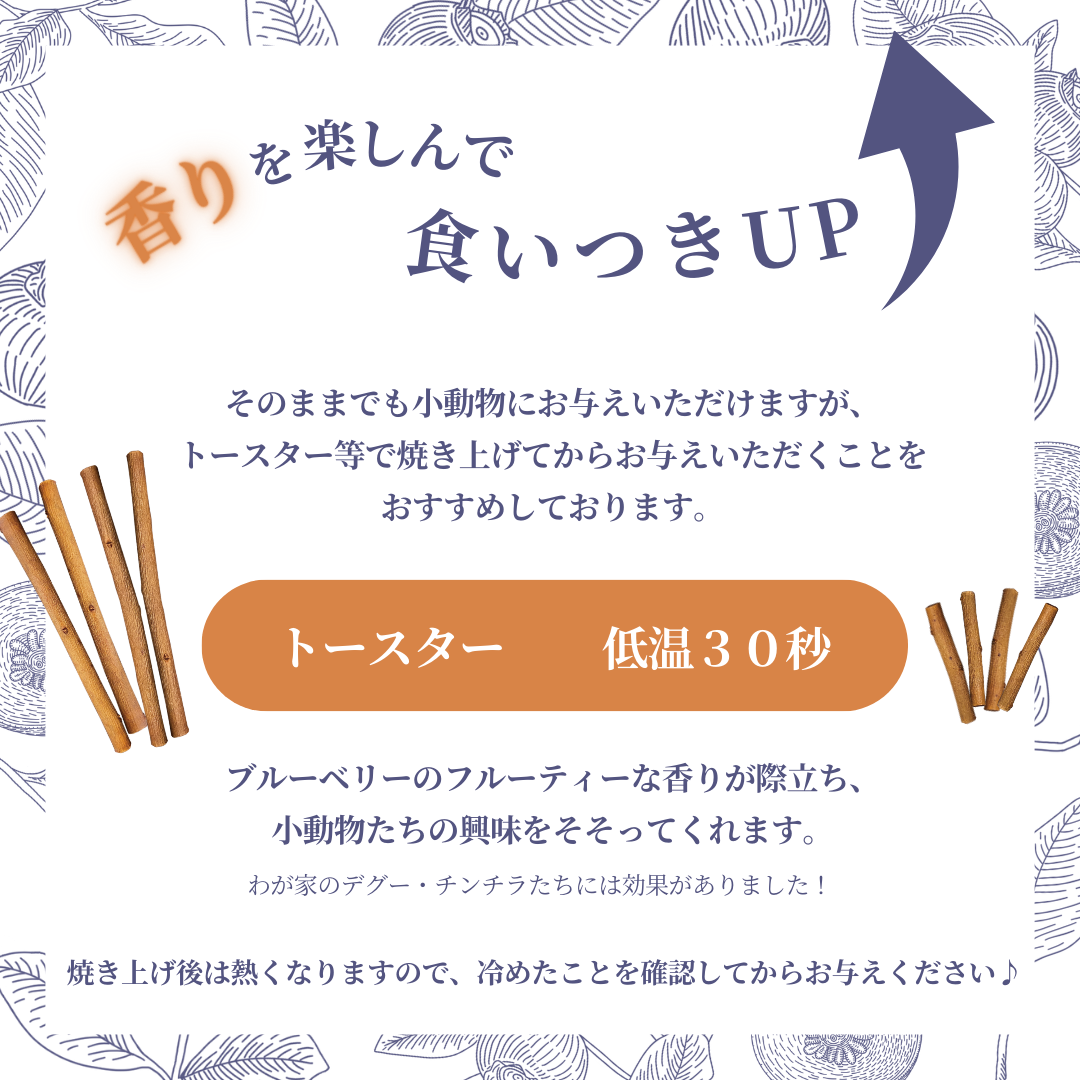 足柄産100% 香るブルーベリーのかじり木<お得セット30g×3袋>