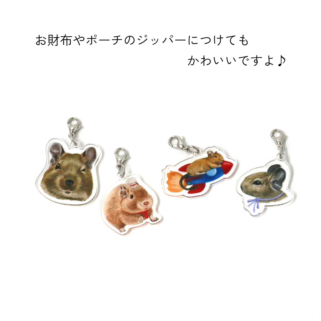 デグーチャーム付きボールペン【イチトモモ】