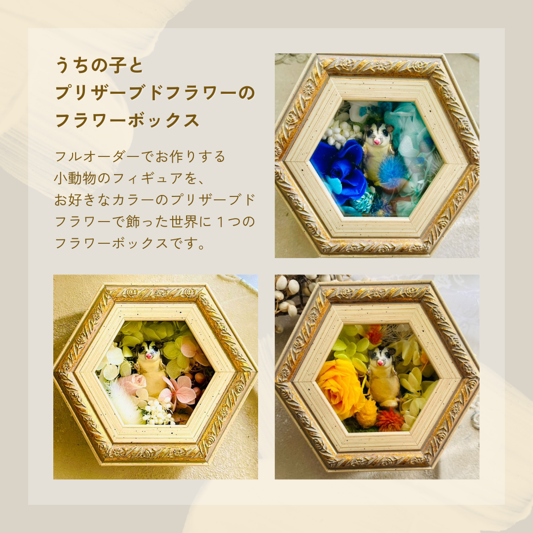 オーダーメイド・うちの子とプリザーブドフラワーのフラワーボックス オーダーメイド・うちの子とプリザーブドフラワーのフラワーボックス